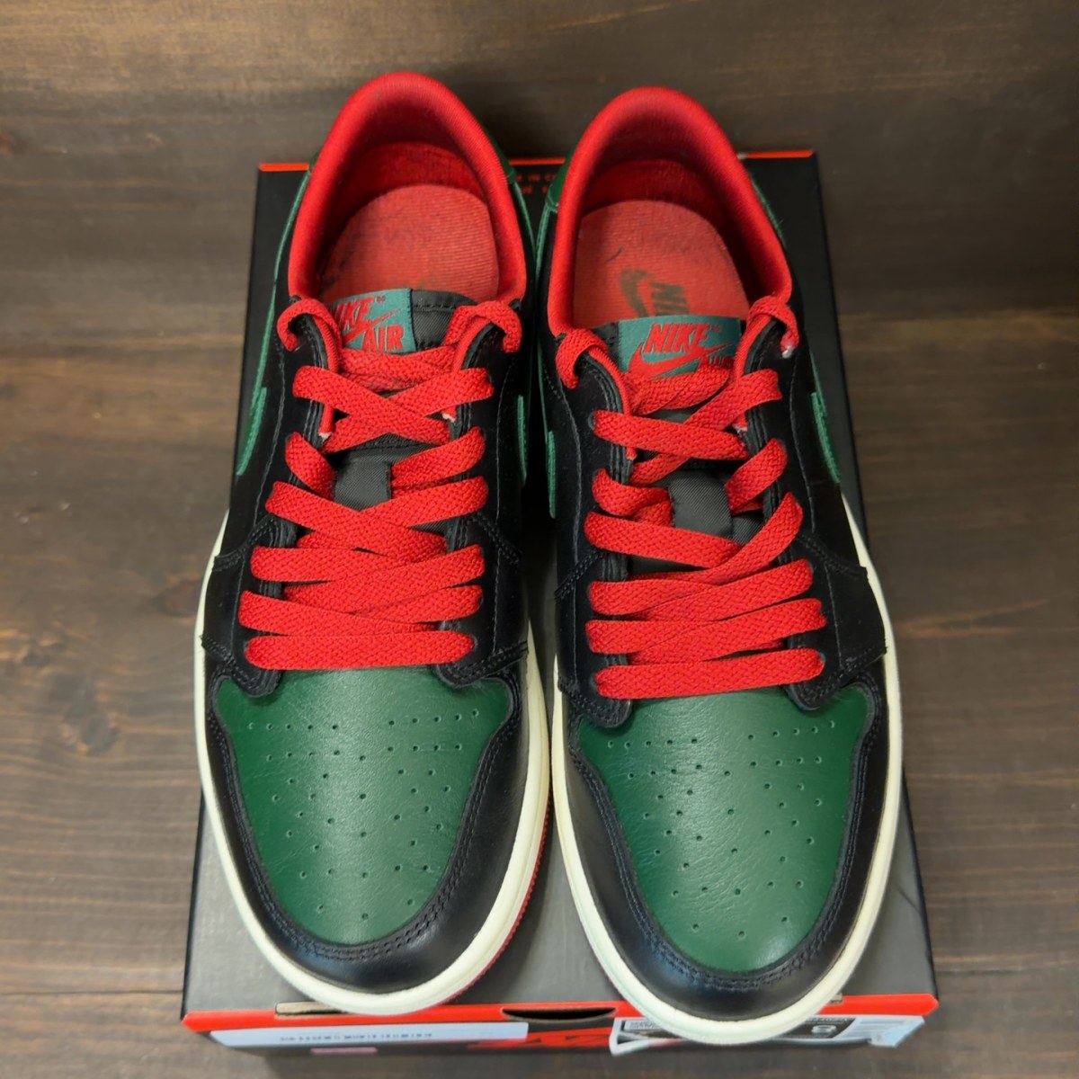 Jordan 1 Retro Low OG Gorge Green Varsity Red (Women's) - Image 3