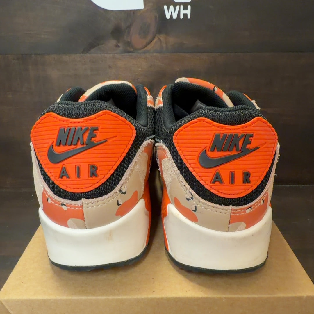 Nike Air Max 90 Premium Bio Beige Safety Orange Camo Size 13 (Pre-Owned) - Image 4