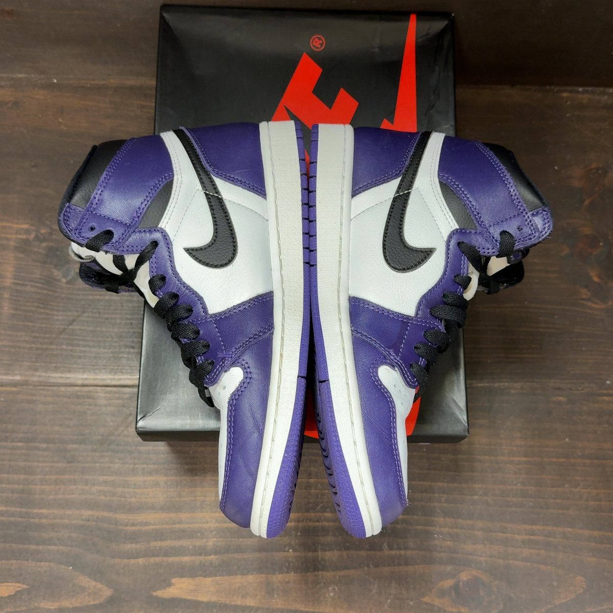 Jordan 1 Retro High Court Purple White Size 7.5 (Pre-Owned) - aux
