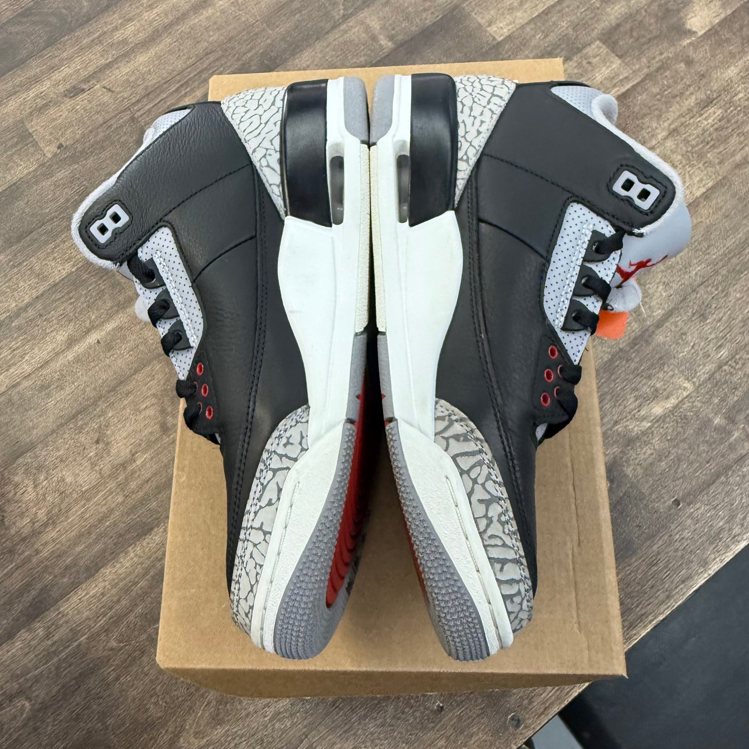 Black Cement Jordan 3 (2024) (USED, No Insoles, No Box)