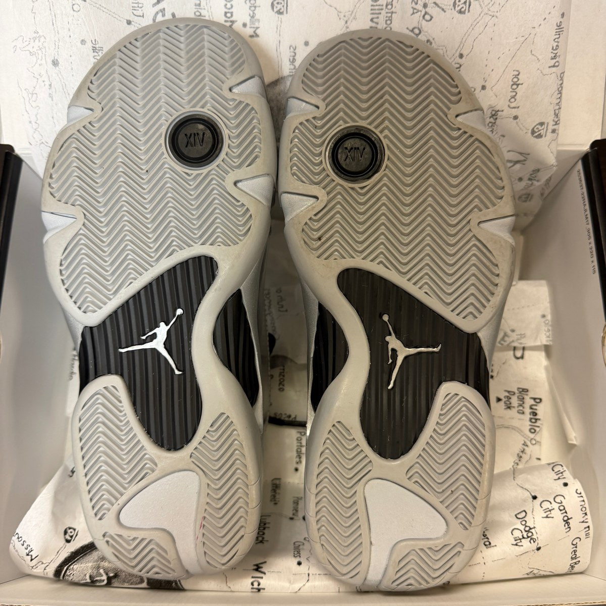 Jordan 14 Retro Metallic Silver (Women's) - Image 6