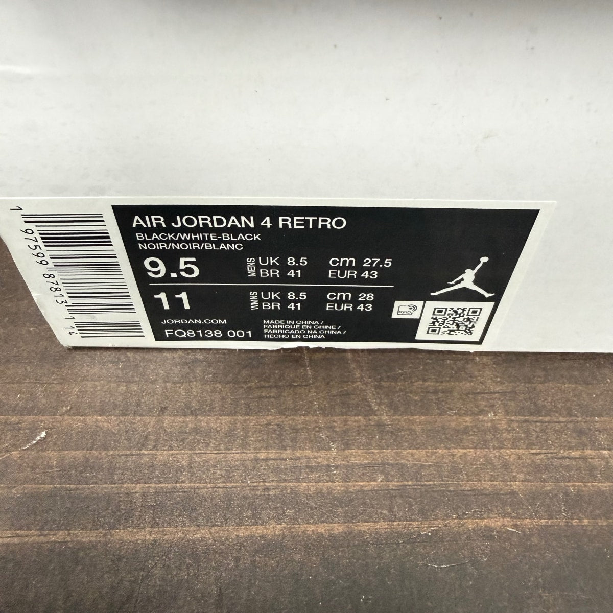 Jordan 4 Retro White Thunder Size 9.5 (Pre-Owned) - Image 7