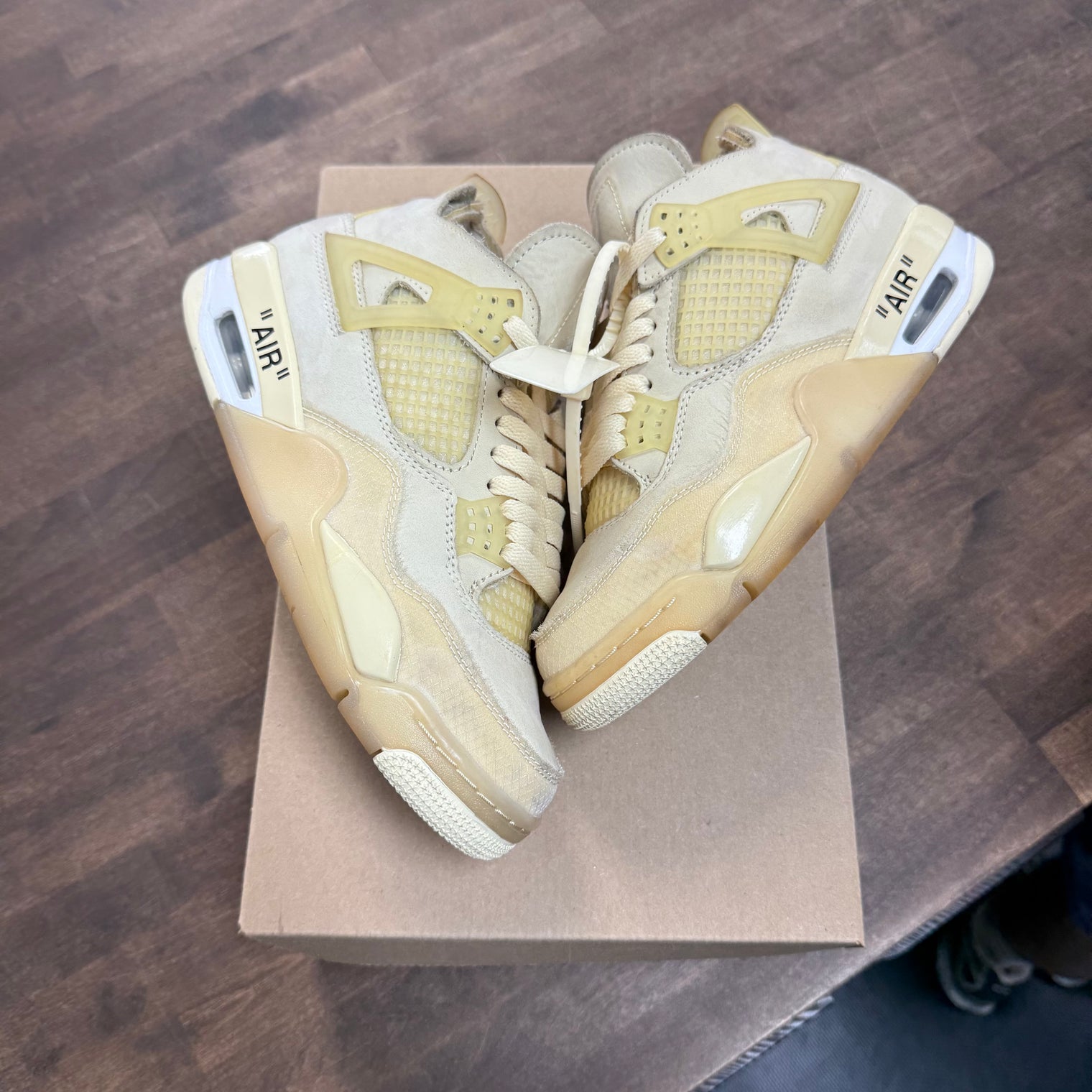 Off-White Jordan 4 Sail (W) (USED, No Insoles, No Box)