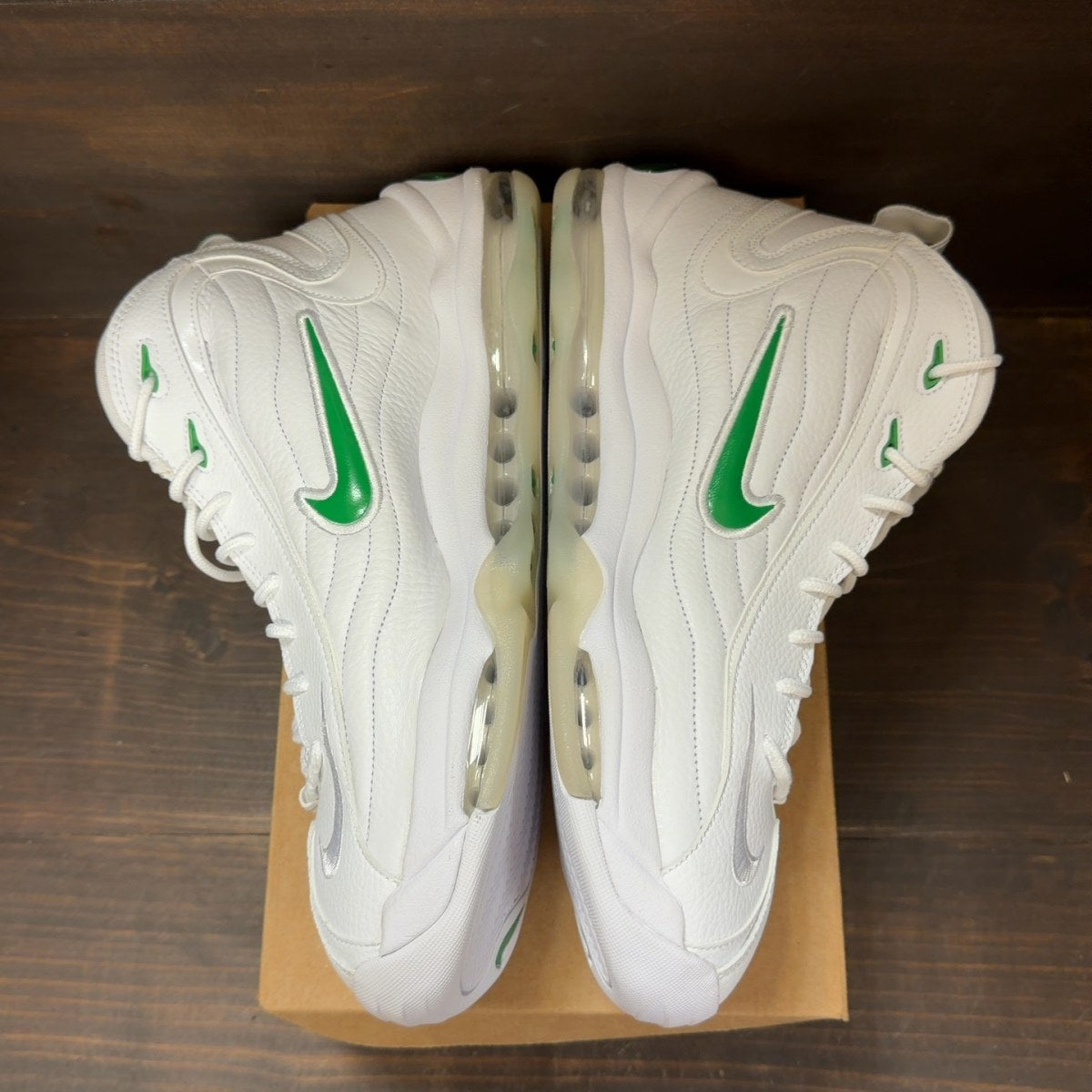 Nike Air Total Max Uptempo White Green Size 14 - Image 4
