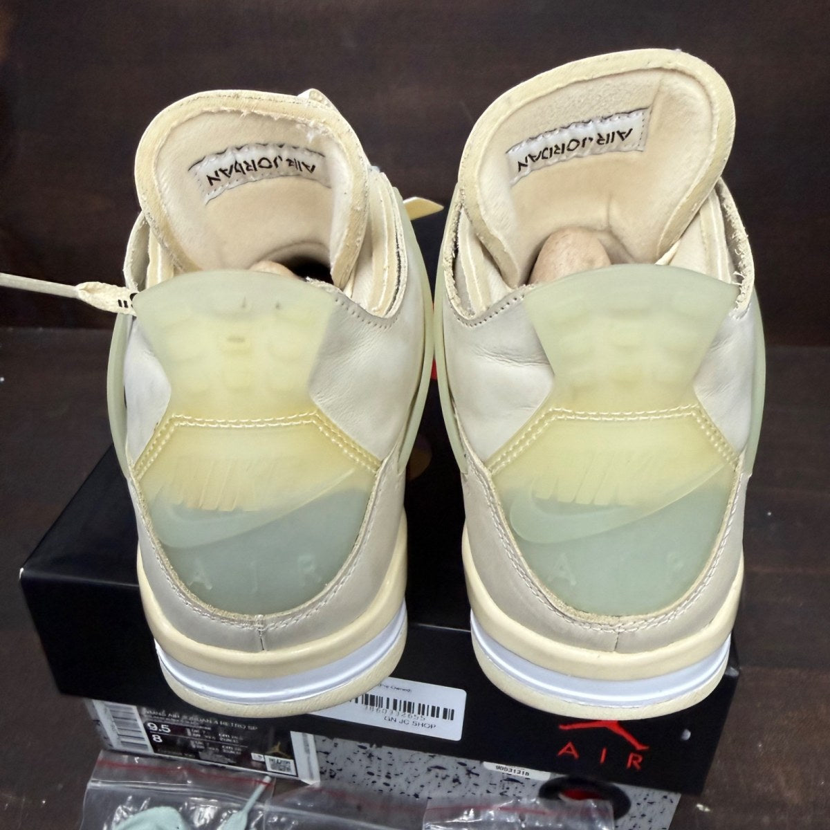 Jordan 4 Retro Off-White Sail (Women's) - Image 5