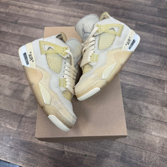 Jordan 4 Retro Off-White Sail (Women's) Size 7W (Pre-Owned) - Image 1