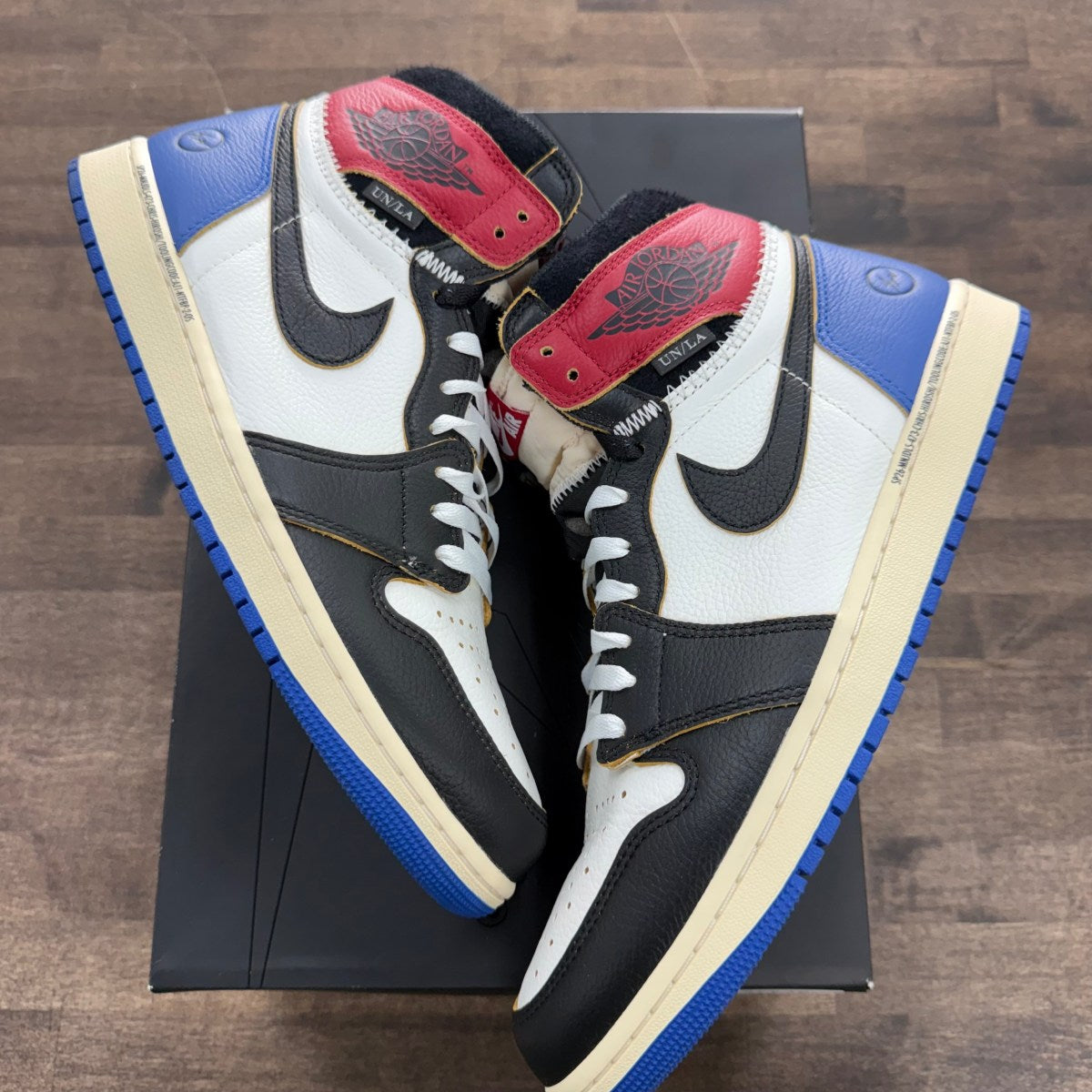 Jordan 1 Retro High OG SP Fragment x Union LA Varsity Red Sport Royal - Image 1