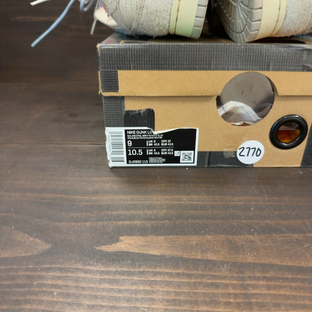 Nike Dunk Low Off-White Lot 38 Size 9 (Pre-Owned)