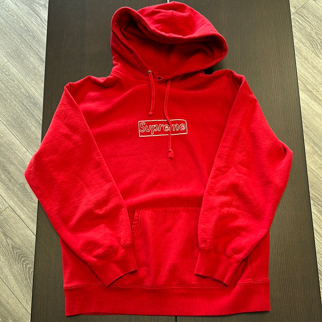 Supreme Kaws Chalk Box Logo Hoodie (Used)