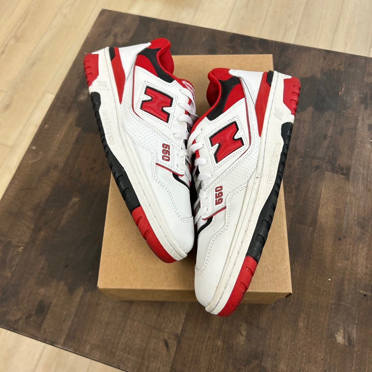 New Balance 550 White Red Black Size 11.5 (Pre-Owned) - Image 1