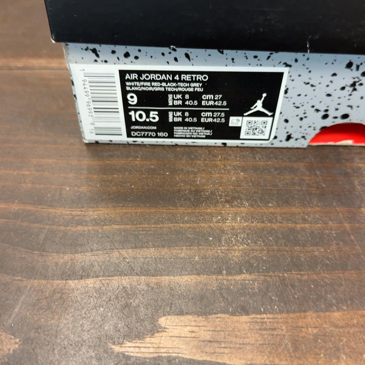 Jordan 4 Retro Fire Red (2020) Size 9 (Pre-Owned) - aux