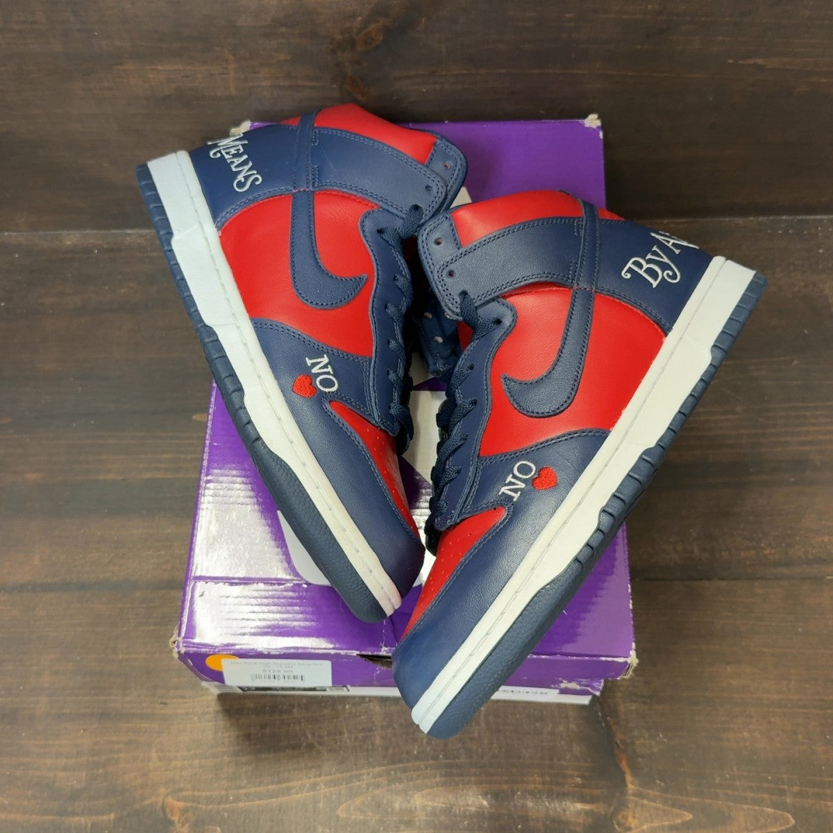 Nike SB Dunk High Supreme By Any Means Navy - Image 2