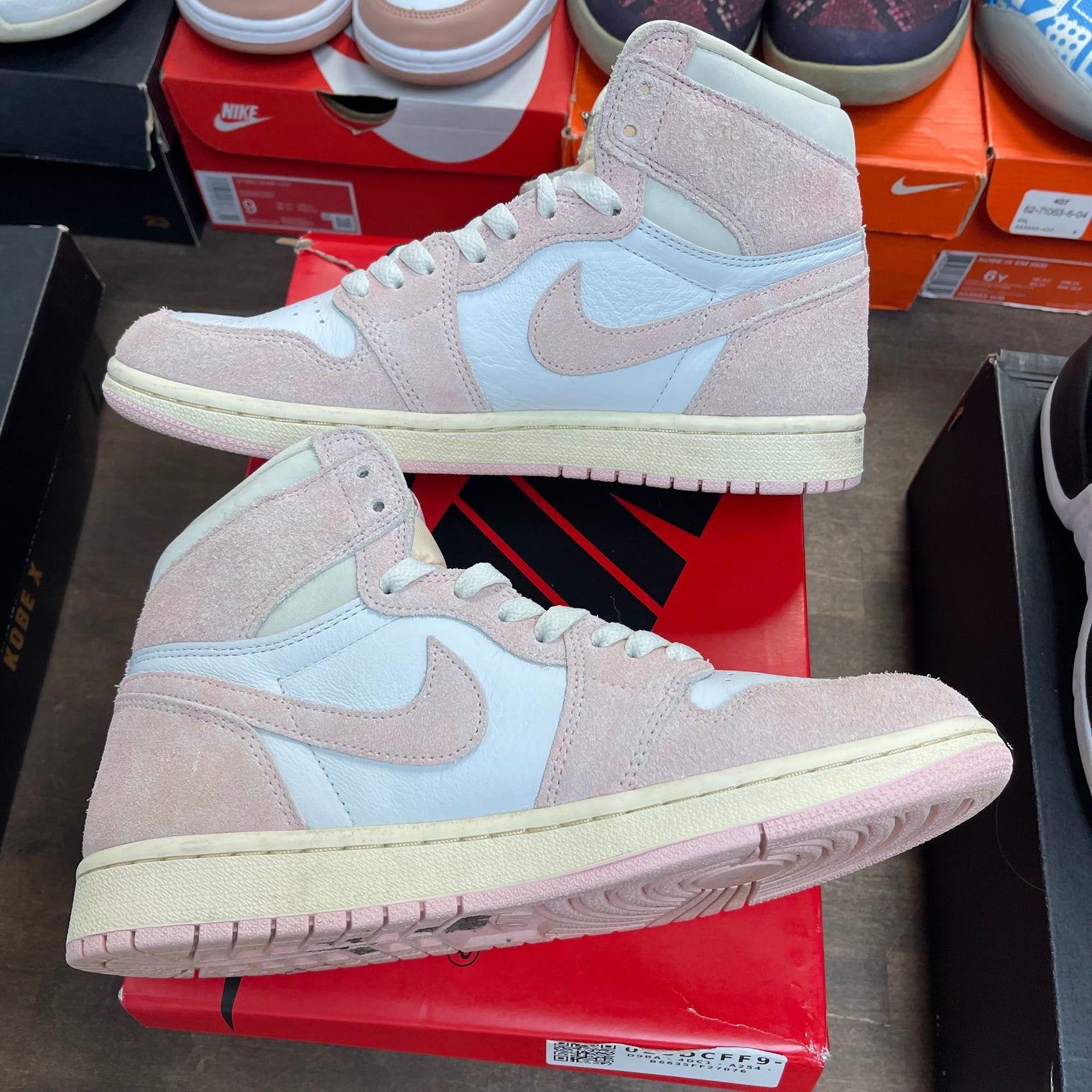 Washed Pink Jordan 1 High (W) (USED)