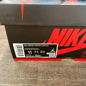 Jordan 1 Retro Low OG Black Dark Powder Blue - Image 6