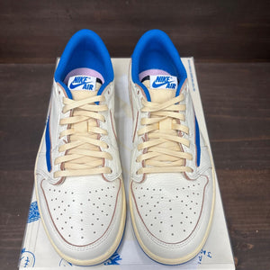 Jordan 1 Retro Low OG SP Fragment x Travis Scott Sail Military Blue Size 10.5 (Pre-Owned) - Image 3