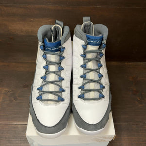 Jordan 9 Retro Flint Grey French Blue (2026) Size 11.5 (Pre-Owned) - tag