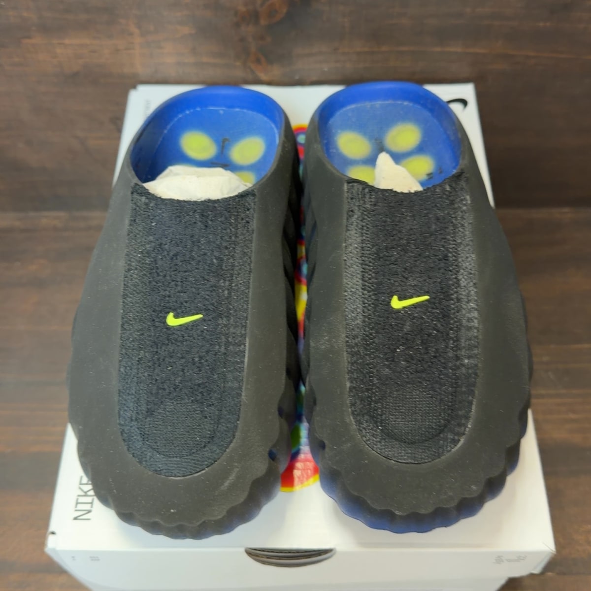 Nike Mind 001 Flyknit Slide Hyper Royal Black - Image 3