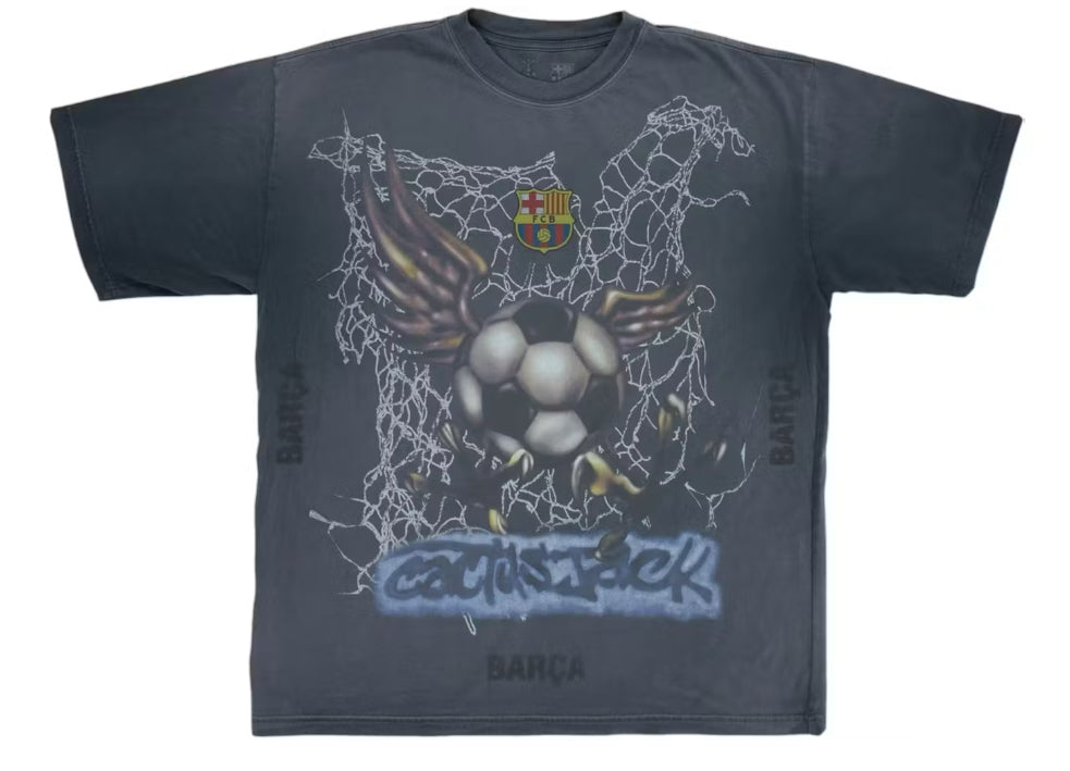 Travis Scott FC Barcelona Washed Spray Tee