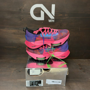 Nike Air Zoom Tempo Next% Flyknit Off-White Racer Blue Pink Glow Size 8.5 (Pre-Owned) - front