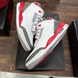 Jordan Fire Red Jordan 3 Retro (USED) Size 9 (Pre-Owned) - Image 1