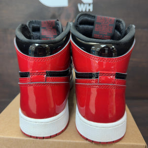 Jordan 1 Retro High OG Patent Bred (GS) Size 7Y (Pre-Owned) - Image 4