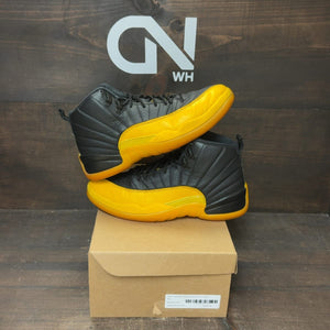 Jordan 12 Retro Black University Gold Size 9.5 (Pre-Owned) - front
