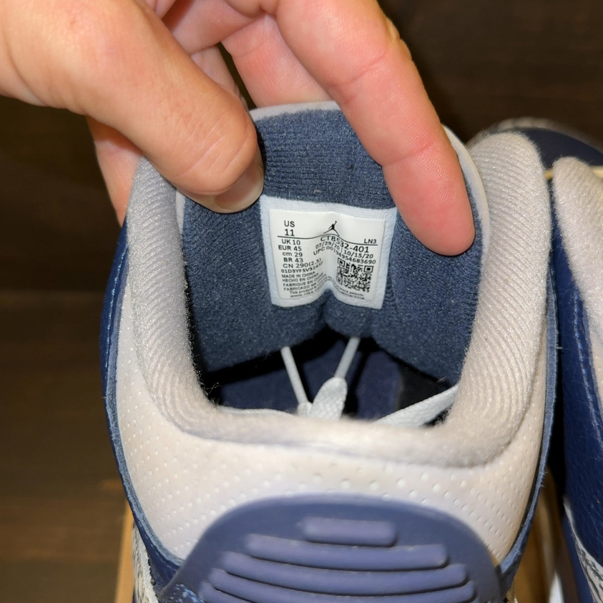 Jordan 3 Retro Georgetown (2021) Size 11 (Pre-Owned) - Image 7