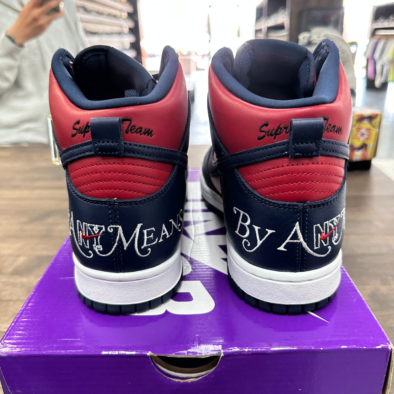 Supreme SB Dunk High Navy Berry (USED)