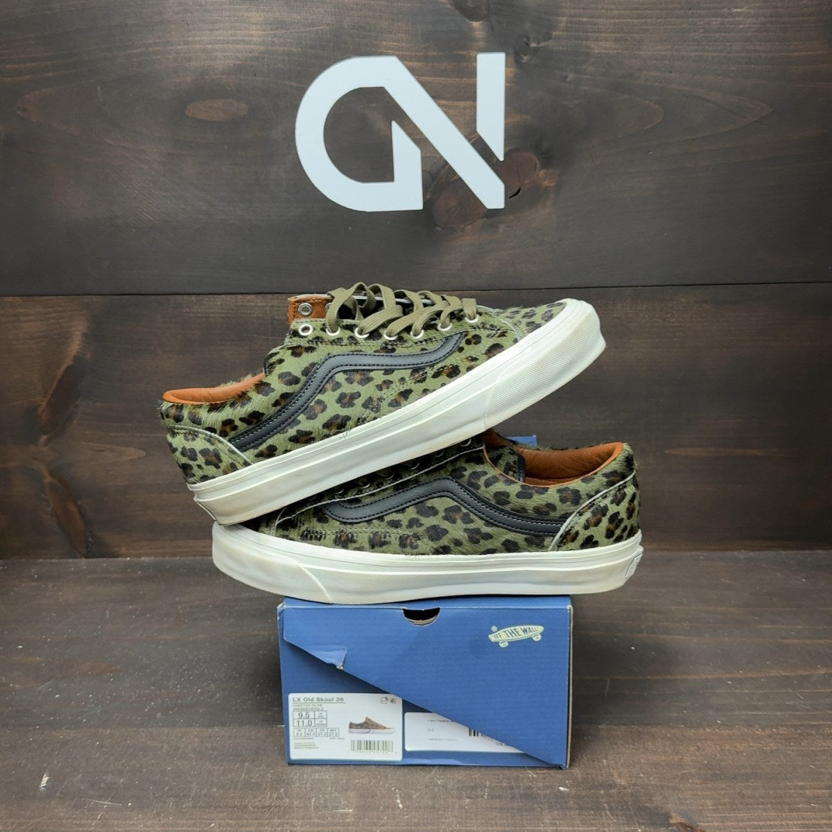 Vans Premium Old Skool 36 Pony Cheetah Olive - Image 1
