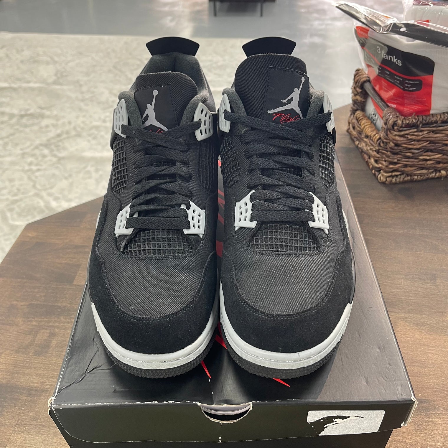 Jordan 4 Black Canvas (USED)
