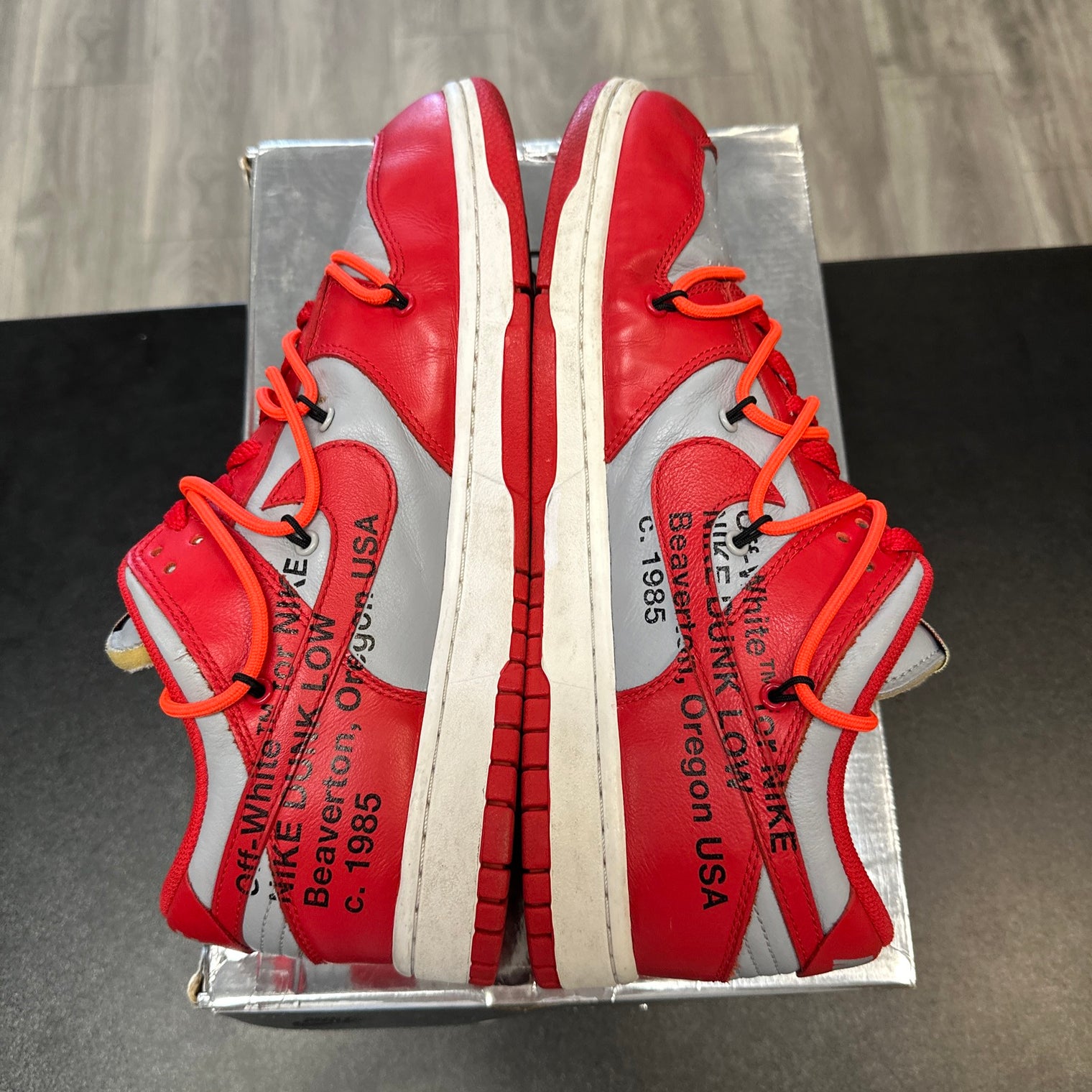 Off White x Nike Dunk Low University Red (USED)