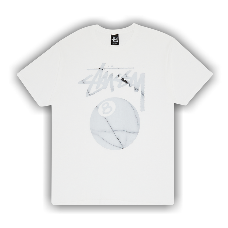 Stussy 8 Ball Marble Tee 'White'