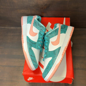 Nike Dunk Low Snakeskin Washed Teal Bleached Coral - Image 2