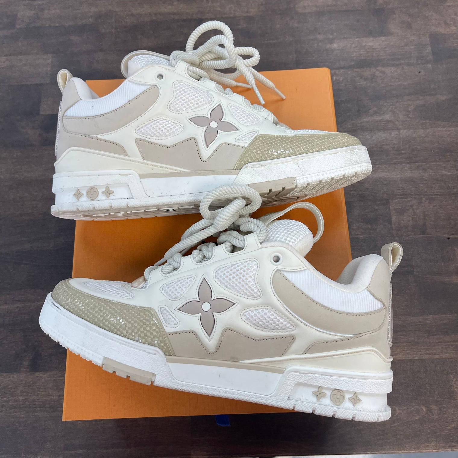 Louis Vuitton Beige Skate Sneaker Shoe (USED)