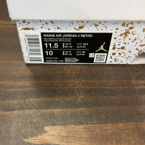 Jordan 4 Retro Metallic Gold (Women's) Size 11.5W (Pre-Owned) - aux