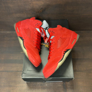 Jordan 5 Retro Red Suede (GS) Size 6.5Y (Pre-Owned) - Image 2