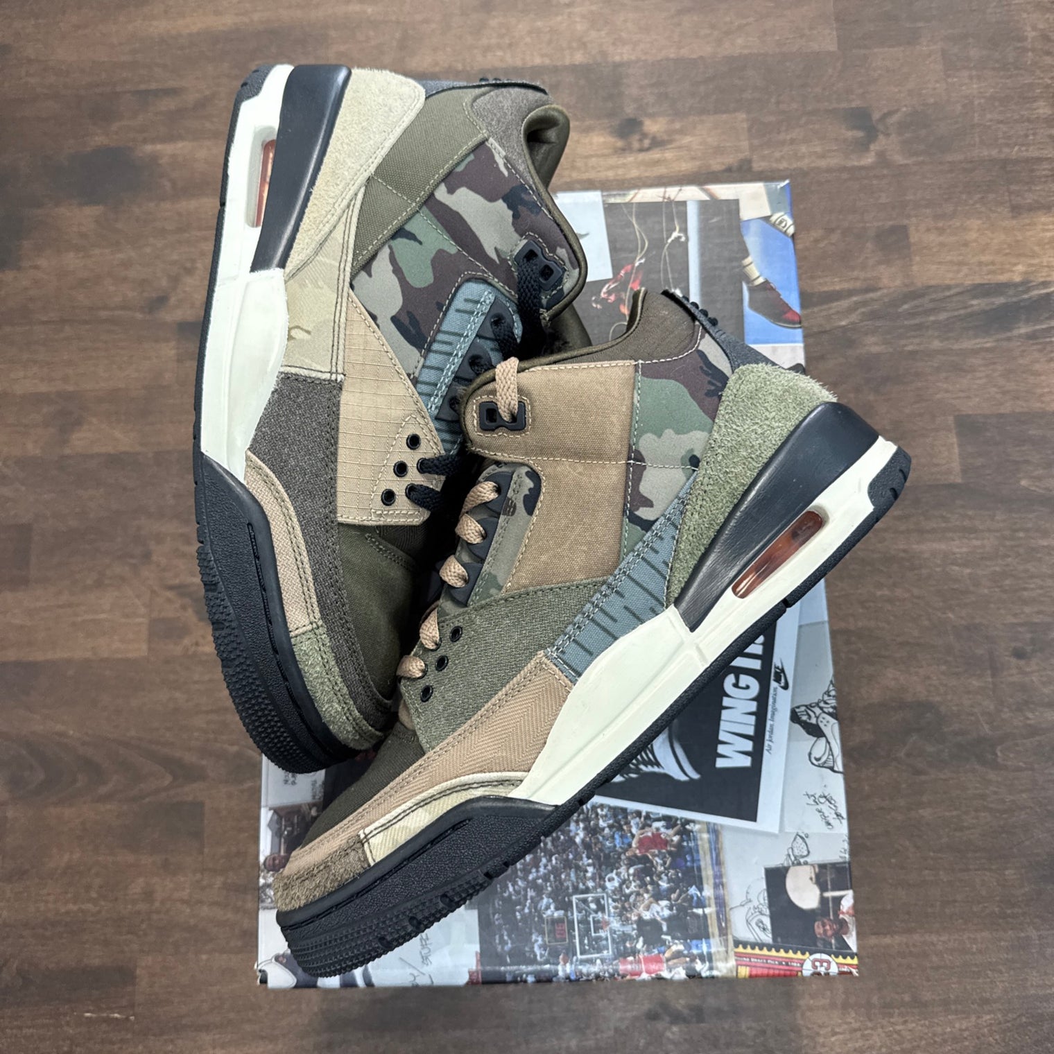 Patchwork Camo Jordan 3 (USED)