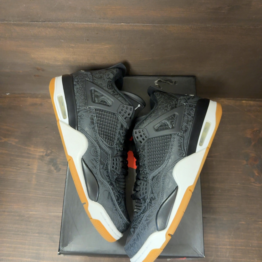 Jordan 4 Retro Laser Black Gum - Image 2