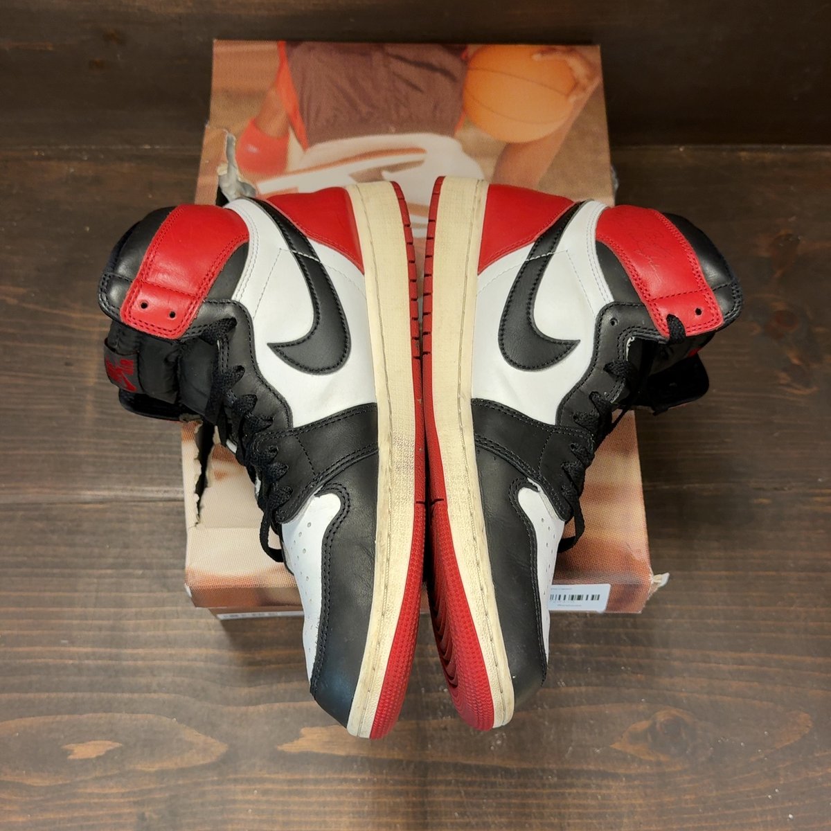 Jordan 1 Retro High OG Black Toe Reimagined Size 11.5 (Pre-Owned) - aux