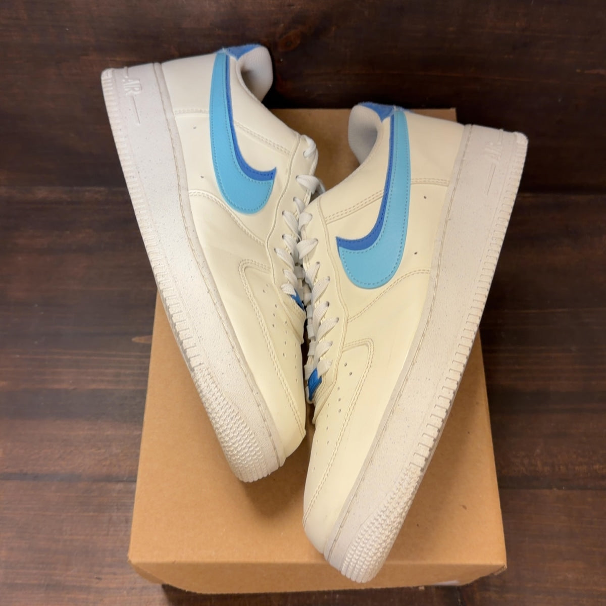 Nike Air Force 1 Low '07 LV8 82 Double Swoosh Medium Blue Size 12 (Pre-Owned) - Image 2