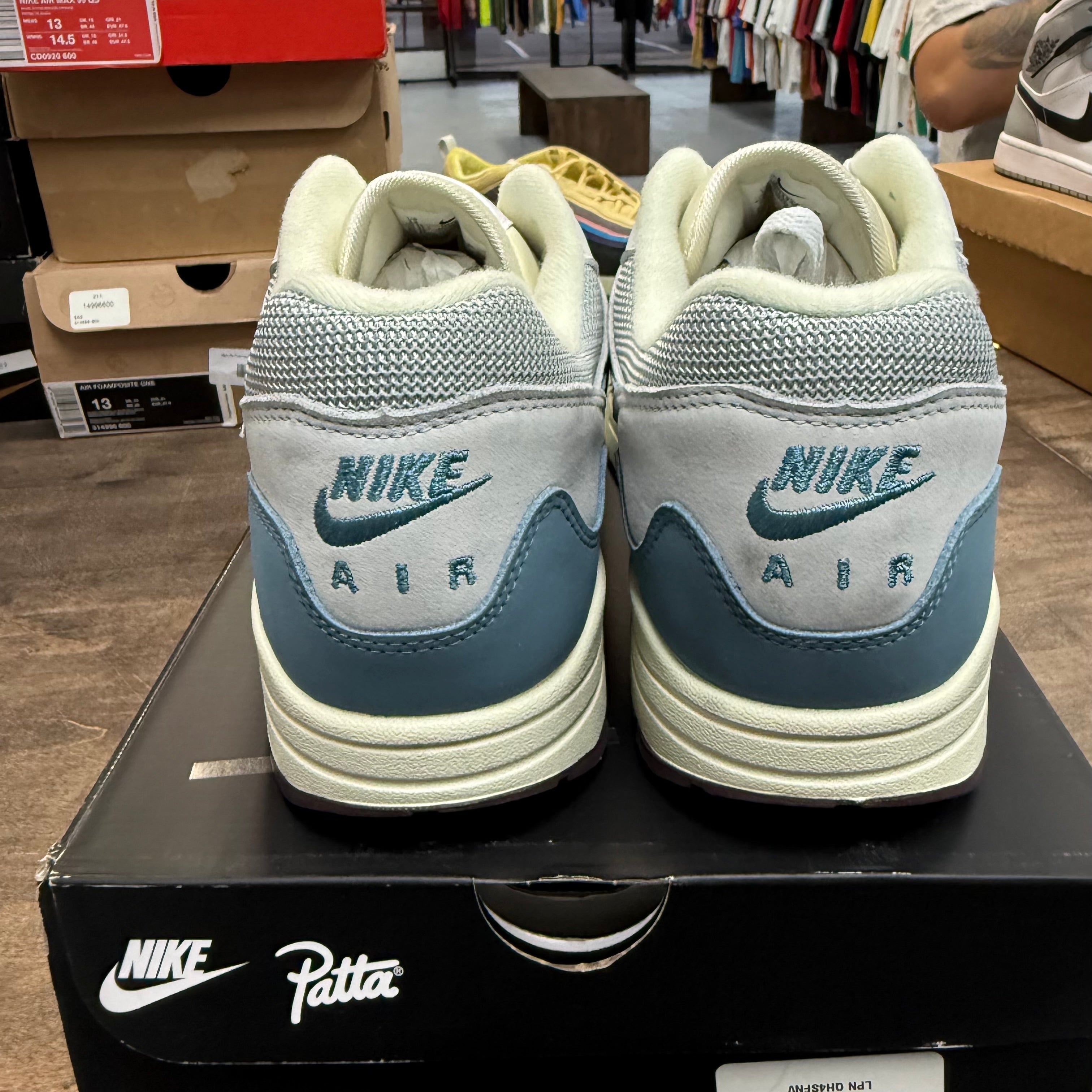 Nike Air Max 1 Patta Waves Noise Aqua (with Bracelet) (US 13) (USED) Size 13 (Pre-Owned) - Image 4