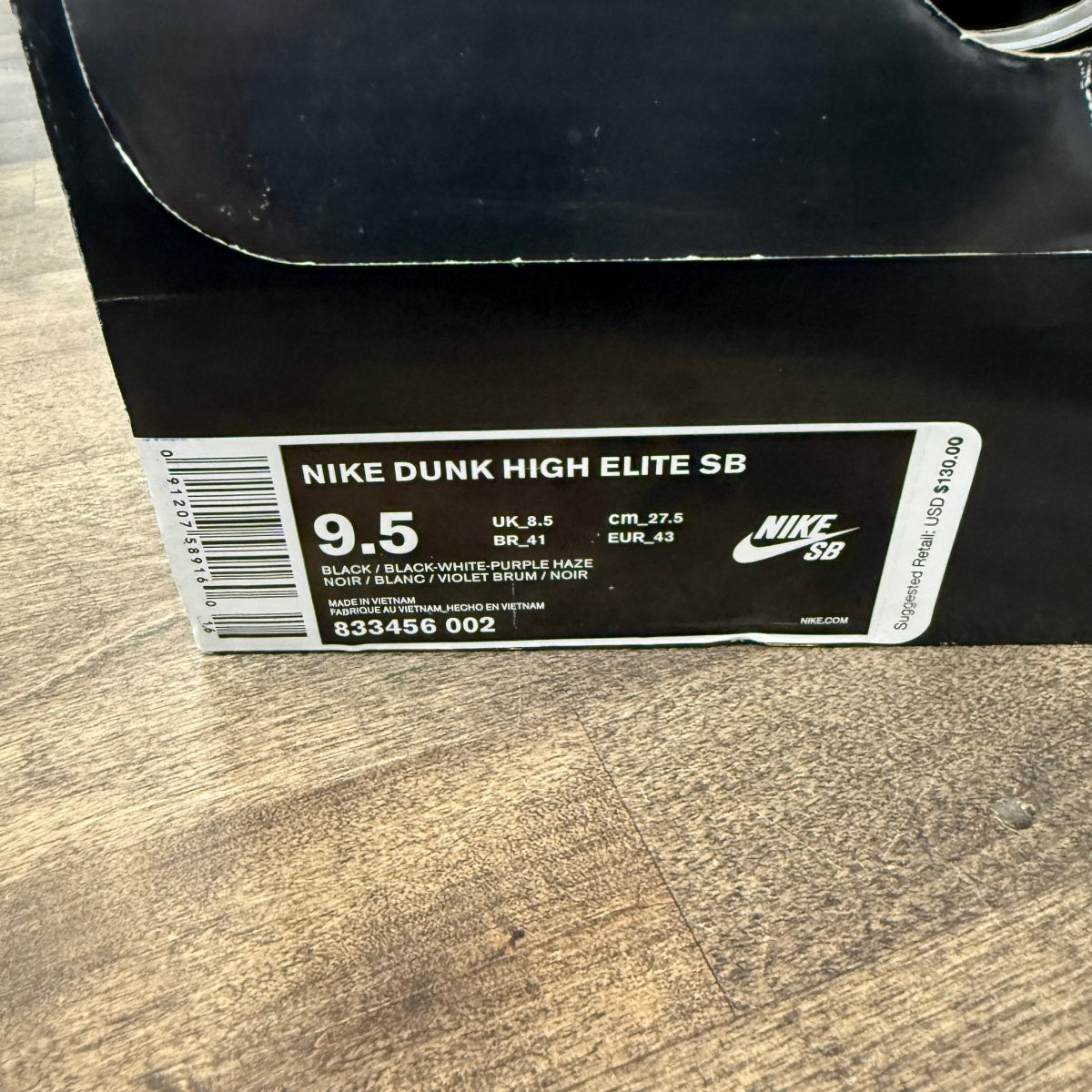 Nike SB Dunk High Black Purple Box - Image 6