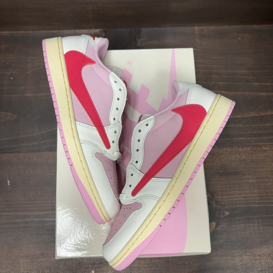 Jordan 1 Retro Low OG SP Travis Scott Sail Tropical Pink Size 10.5 (Pre-Owned) - Image 2