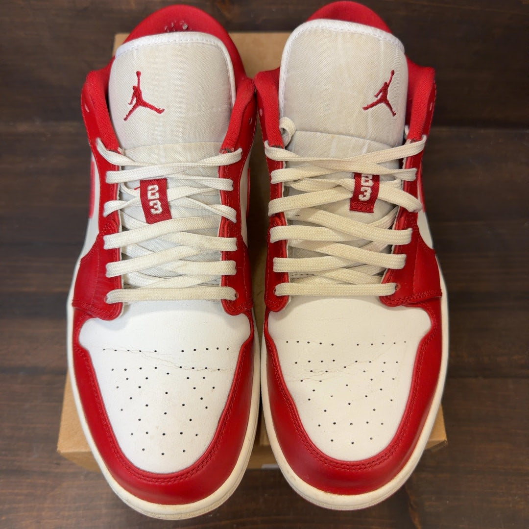 Jordan 1 Low Gym Red White Size 12 (Pre-Owned) - Image 3