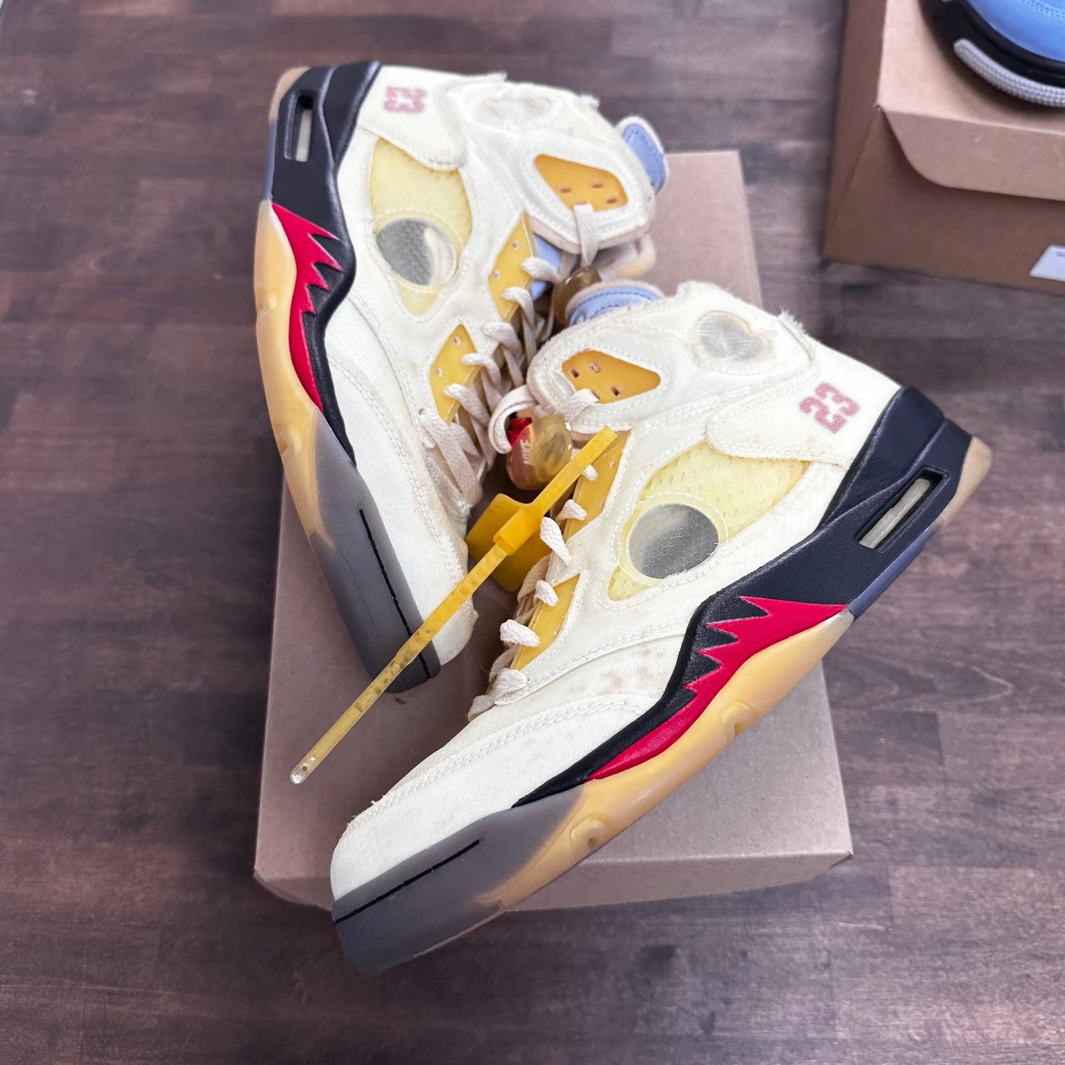 Off-White Sail Jordan 5 (USED, No Box)