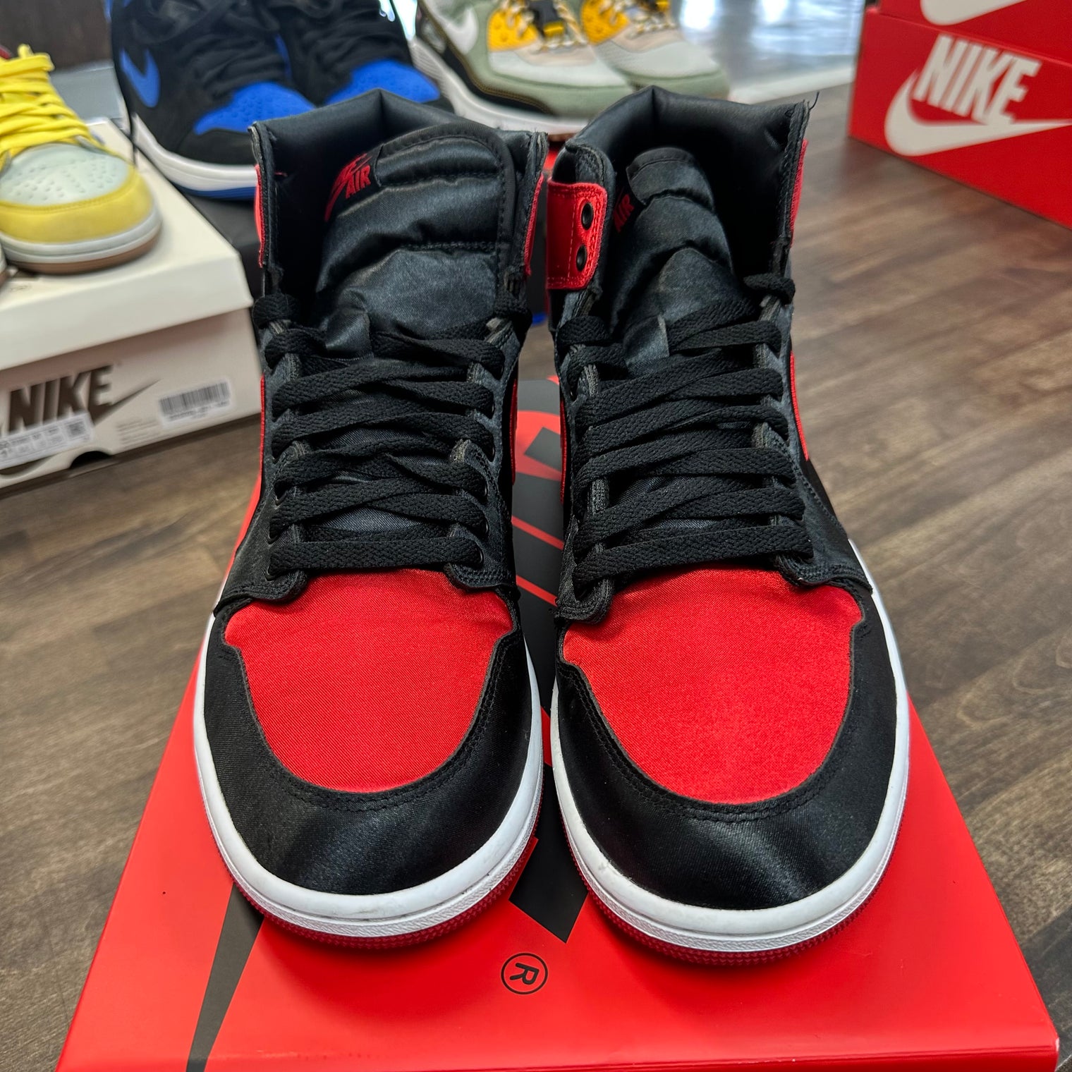 Satin Bred Jordan 1 High (W) (USED)