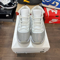 White Metallic Silver Jordan 11 (W) (USED)