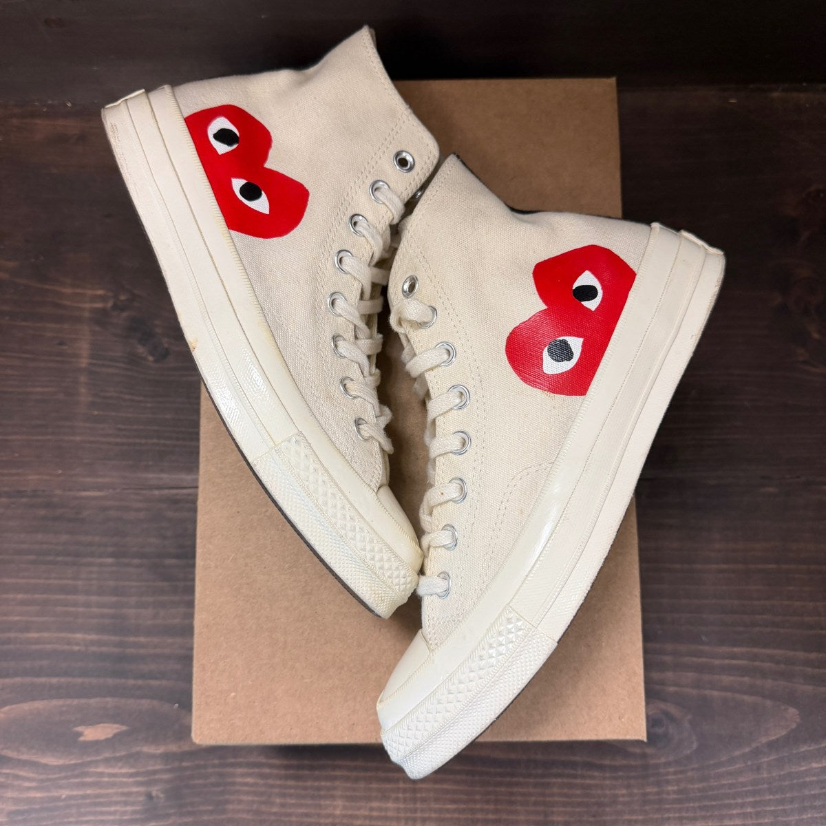 Converse Chuck Taylor All Star 70 Hi Comme des Garcons PLAY White Size 7 (Pre-Owned) - Image 2