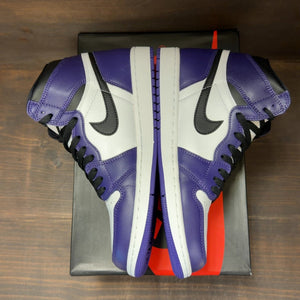 Jordan 1 Retro High Court Purple White Size 10 (Pre-Owned) - aux
