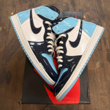 Jordan 1 Retro High UNC Patent (Women's) - Image 1